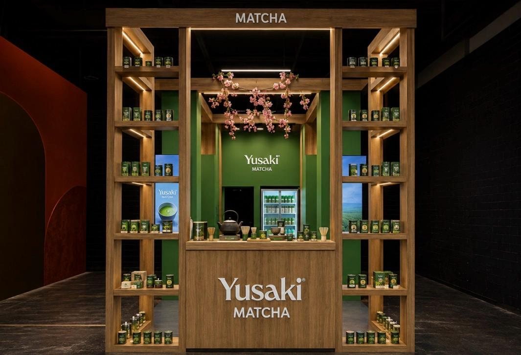 Yusaki Matcha — Holzstand