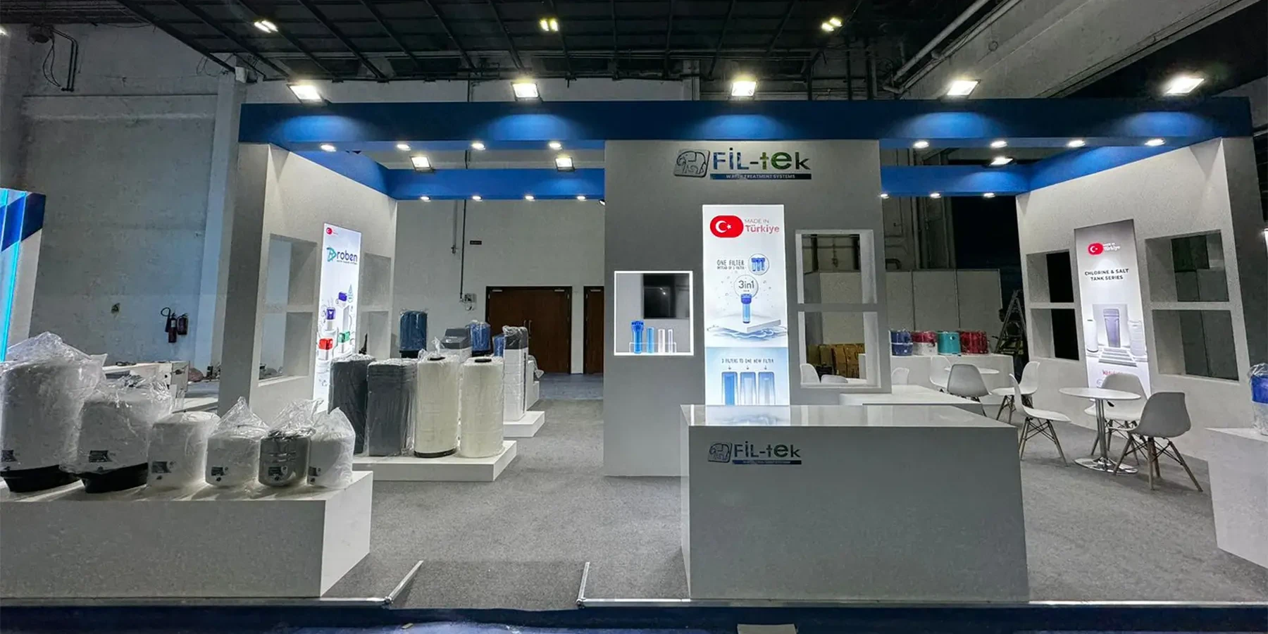 FILTEK custom stand design with advanced exhibition booth features by Gulf Expo Design