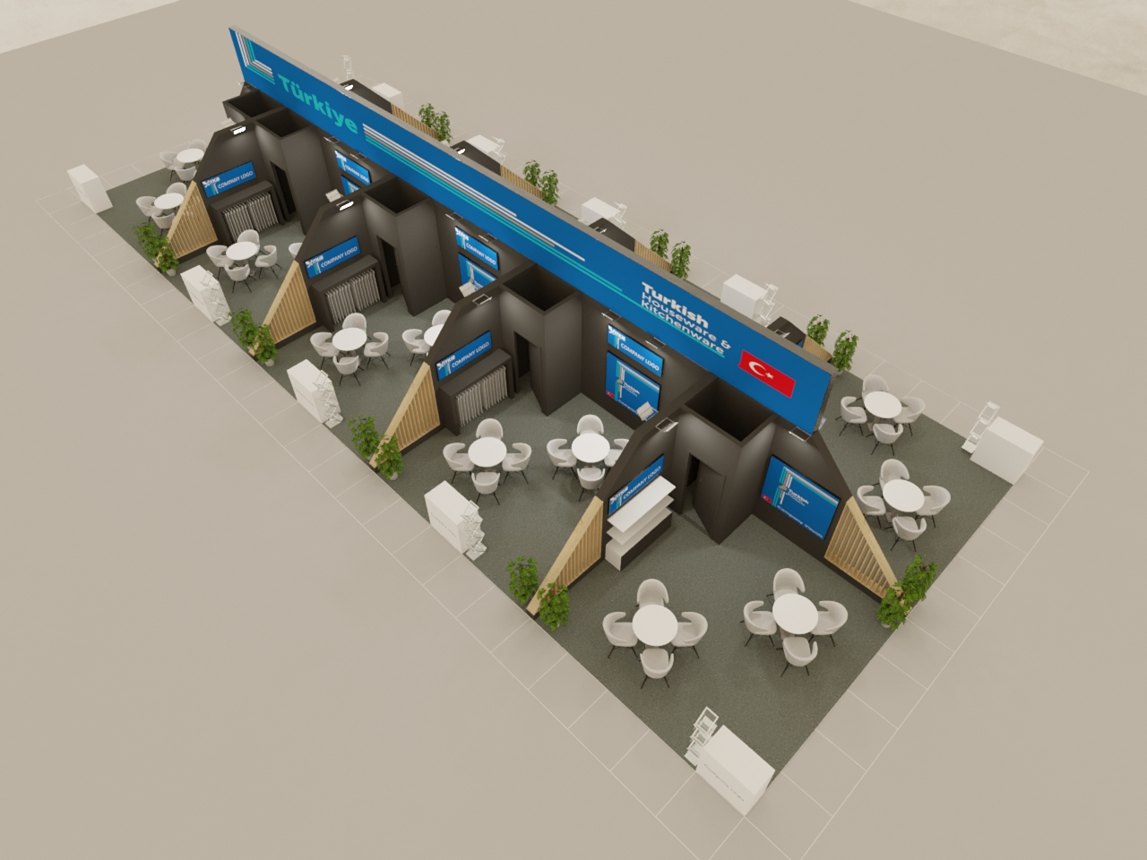 Türkiye country pavilion stand render at Spain 2023 international expo